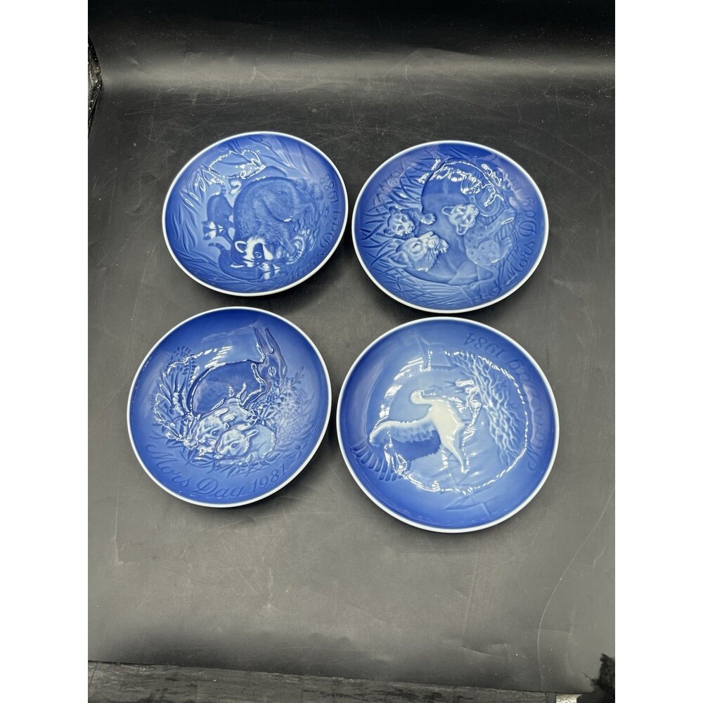 Bing & Grondahl Mother’s Day Plates 1981-1984 Set of 4 B&G Denmark 5 7/8”